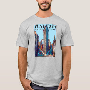 Flat Järn Byggande New York City T Shirt