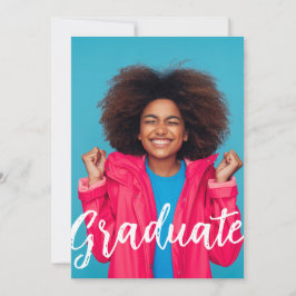 Flat kort för foto med studenten-annonsering