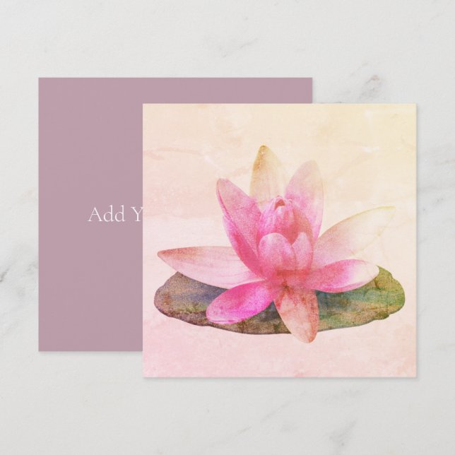 FLAT-KORT: ROSA LOTUS KORT (Fram/baksida)