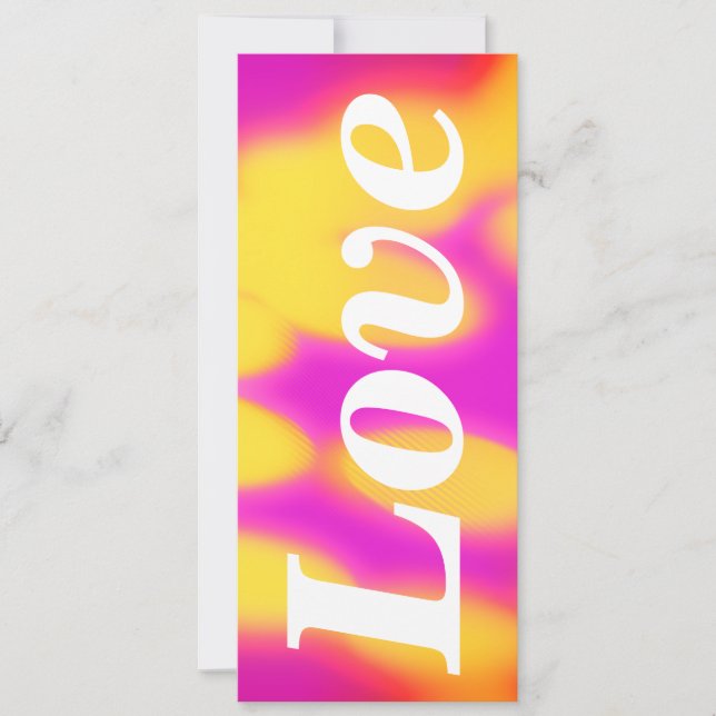 Flat "Love" greeting card. Kort (Framsida)