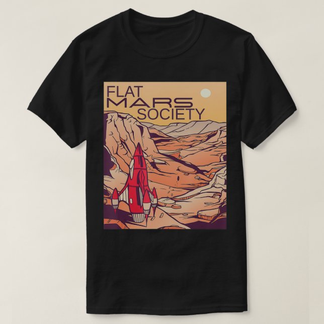 Flat Mars Society4 T Shirt (Design framsida)