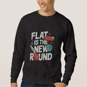 Flat Mars Society Funny Sarcastic Science Planet Lång Ärmad Tröja