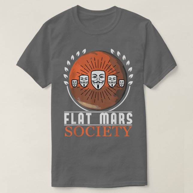 Flat Mars Society Space Astronaut Science Nasa598 T Shirt (Design framsida)