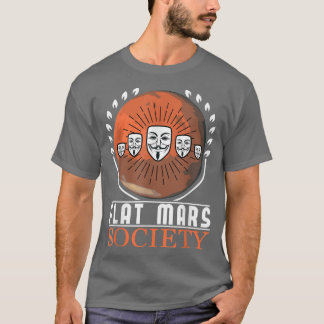 Flat Mars Society Space Astronaut Science Nasa598 T Shirt