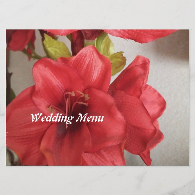 Flat Menu Amaryllis Red Meny (Framsida)
