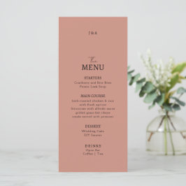 Flat Menu bröllop Minimalist modern. Meny