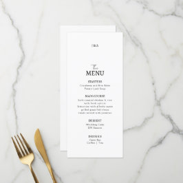 Flat Menu bröllop Minimalist modern. Meny