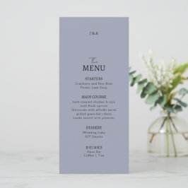 Flat Menu bröllop Minimalist modern. Meny