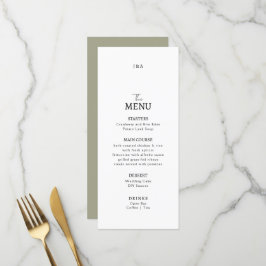 Flat Menu bröllop Minimalist modern. Meny