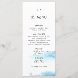 Flat Menu för Modern Bröllop. Meny