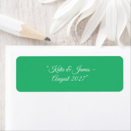 Flat Mint Green Background – Wedding Design Returadress Etikett