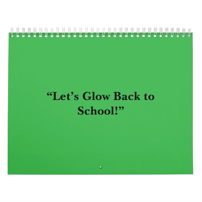 Flat Neon Green Background – School Texture Kalender (Omslag)