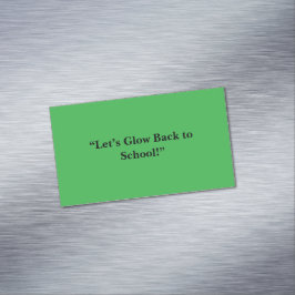 Flat Neon Green Background – School Texture Magnetiska Visitkort