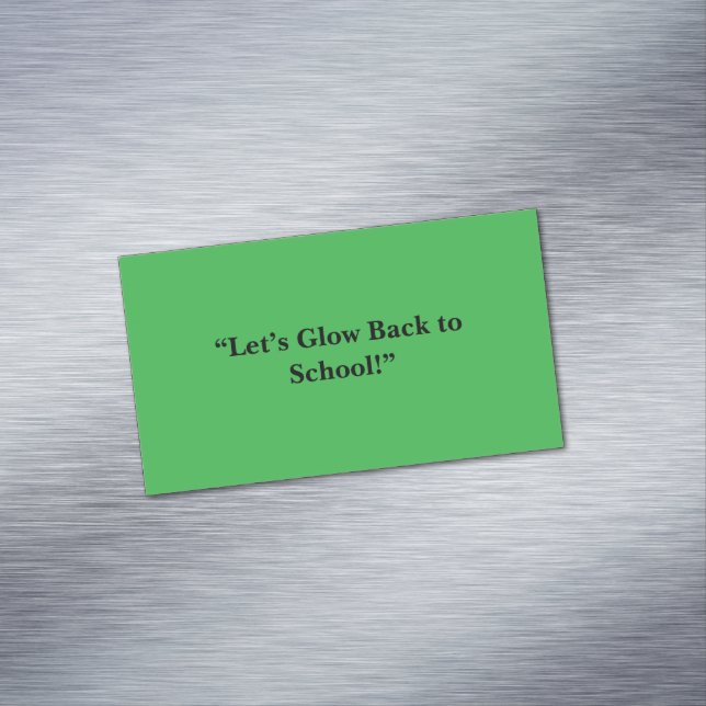 Flat Neon Green Background – School Texture Magnetiska Visitkort (In Situ)