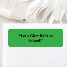 Flat Neon Green Background – School Texture Returadress Etikett