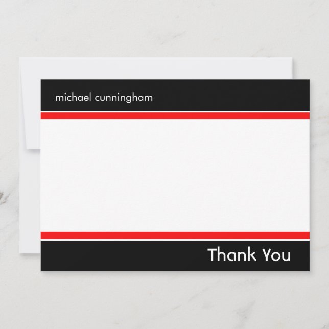 Flat Notecard med Namn Anteckningskort (Framsida)