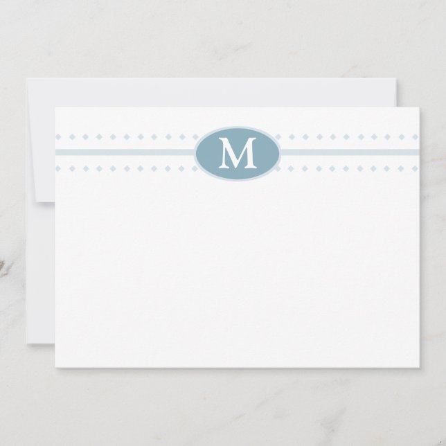 Flat Notecard Monogram Anteckningskort (Framsida)