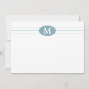 Flat Notecard Monogram Anteckningskort