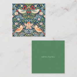 FLAT NOTECARD: WILLIAM MORRIS STRAWBERRY THIEVES ANTECKNINGSKORT