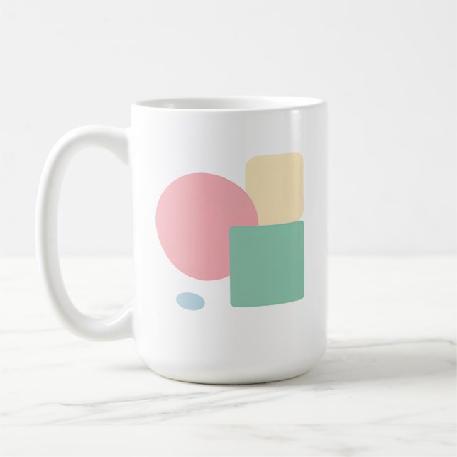 Flat Pastel Shapes Kaffemugg (Vänster)