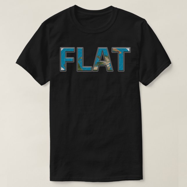 FLAT, plana jorden Ljuger jorden T Shirt (Design framsida)