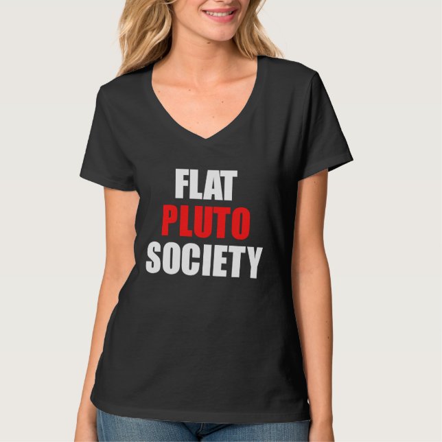 Flat Pluto Society T Shirt (Framsida)