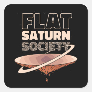 FLAT SATURN SOCIETY FYRKANTIGT KLISTERMÄRKE