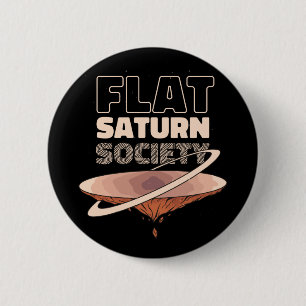 Flat Saturn Society - Vetenskaplig Design Knapp