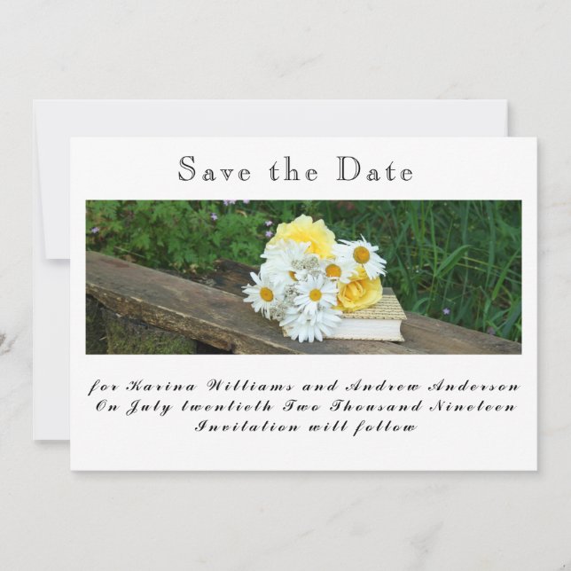 Flat Save The Date Card Spara Datumet (Framsida)