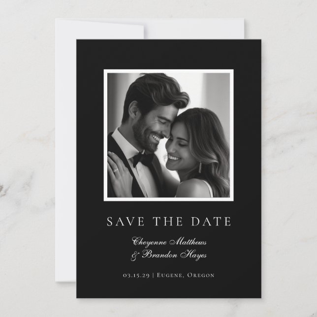 Flat Save The Date Card Spara Datumet (Framsida)