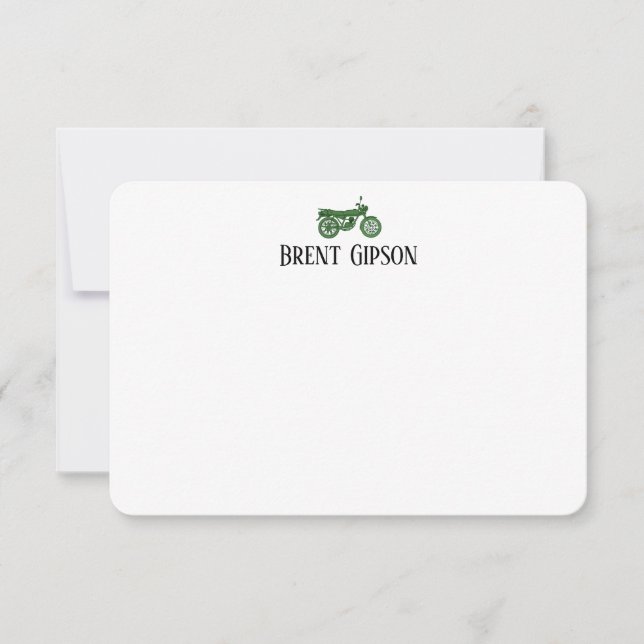 Flat Stationary Note Card Anteckningskort (Framsida)