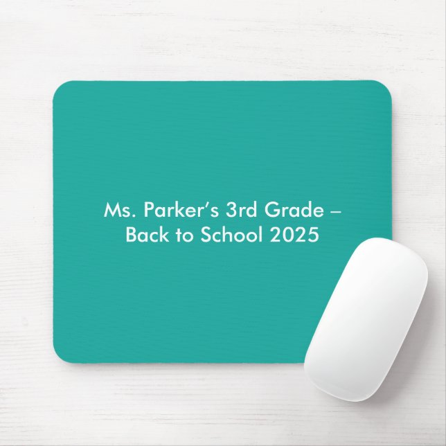 Flat Teal Background – Back-to-School Texture Musmatta (Med mus)