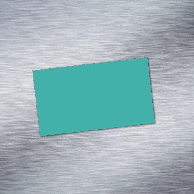 Flat Teal Background Texture  Magnetiska Visitkort (In Situ)