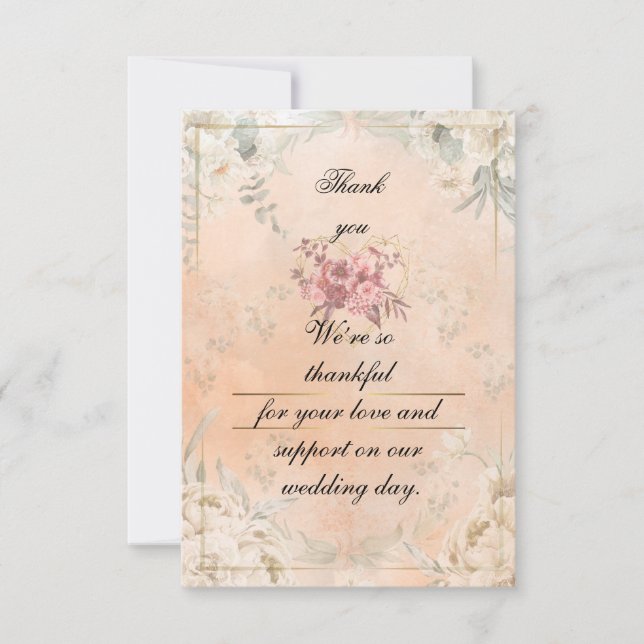 Flat Thank You Card Tack Kort (Framsida)