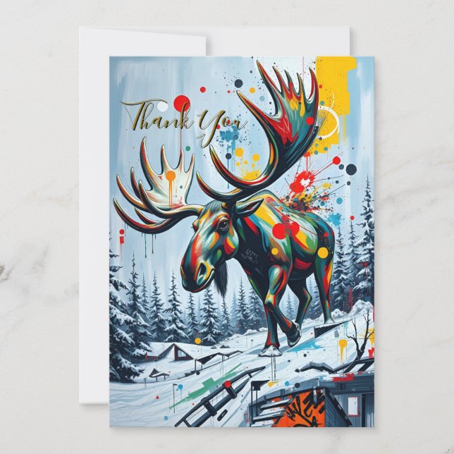 Flat Thank You Card Tack Kort (Framsida)