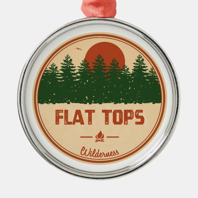 Flat Toppar Wilderness Colorado Julgransprydnad Metall (Framsidan)