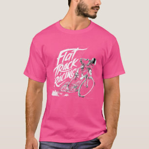 Flat Track Motorcle Tävla American Flagga Speedwa T Shirt
