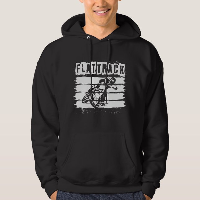 Flat track motorcykel racing dirt track speedway  hoodie (Framsida)