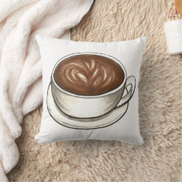 Flat White Latte Cappuccino Coffee Shop Barista Kudde