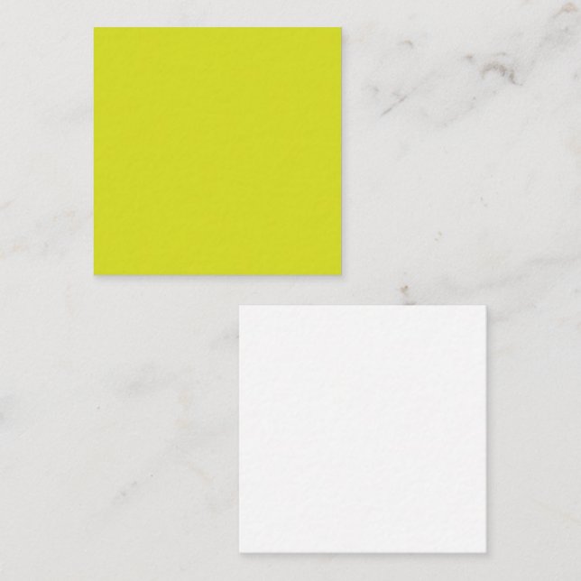Flat Yellow Background – Back-to-School Texture Fyrkantigt Visitkort (Fram/baksida)