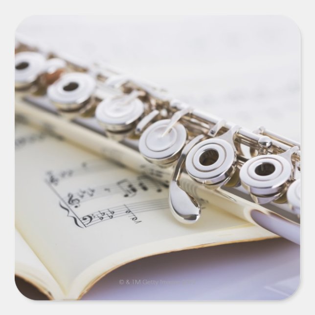 Flata 2 fyrkantigt klistermärke (Framsida)