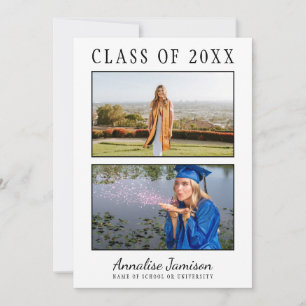 Flata förhandskort för foto-Studenten Meddelande