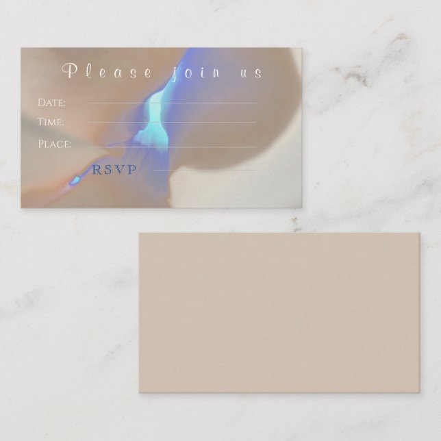 Flata minimalistkort för Inbjudan (Fram/baksida)