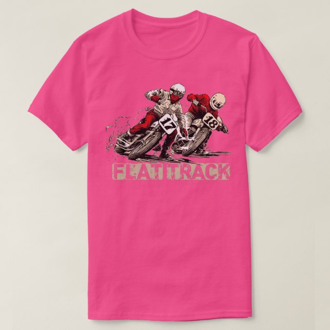 Flata spårmotorcyklar t shirt (Design framsida)