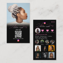 Flätad Hår Socialt Foto Rutnät Sociala Medier QR-k