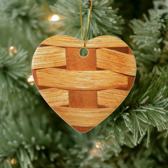 Flätade korgar julgransprydnad keramik (Träd)