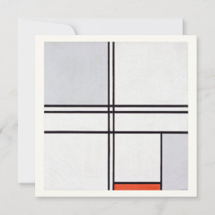 FLATCARD: PIET MONDRIAN : GRÅTT - RED 1935