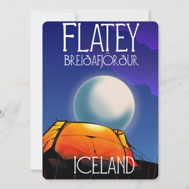 Flatey, Breiðafjörður, Island, reseaffisch (Framsida)