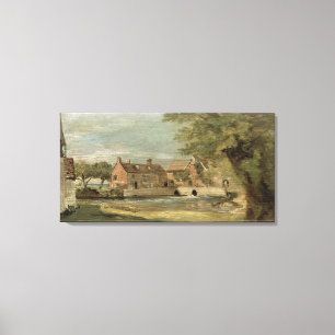 Flatford Mill (olja på panel) Canvastryck