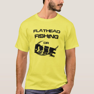 Flathead havskattfiske eller t-shirt